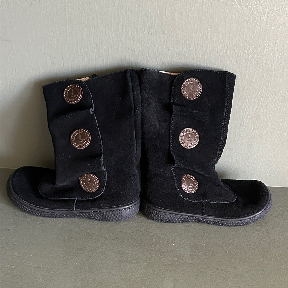 Livie and Luca Toddler Black Suede Boots Leather Size 8